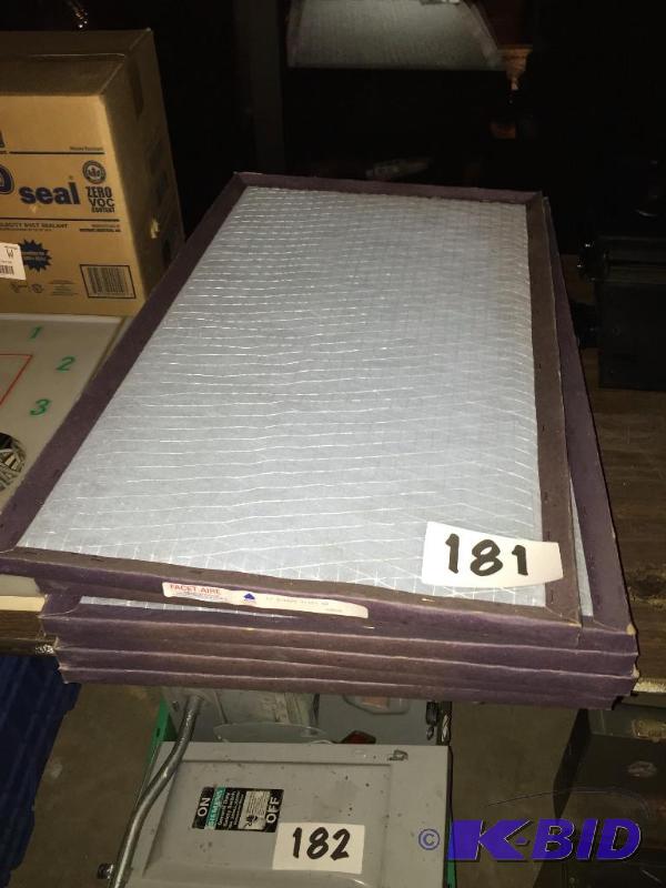 lot 181 image: Lot of 5 furnace filters....
