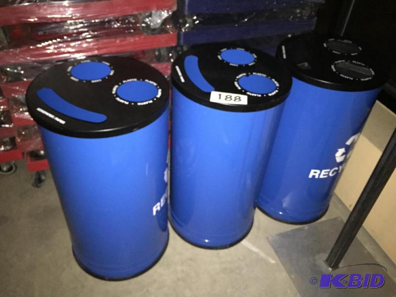 lot 188 image: Lot of 3 recycling containers....