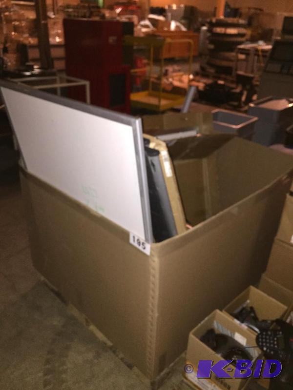 lot 195 image: Lot of misc. office stuff including white boa...