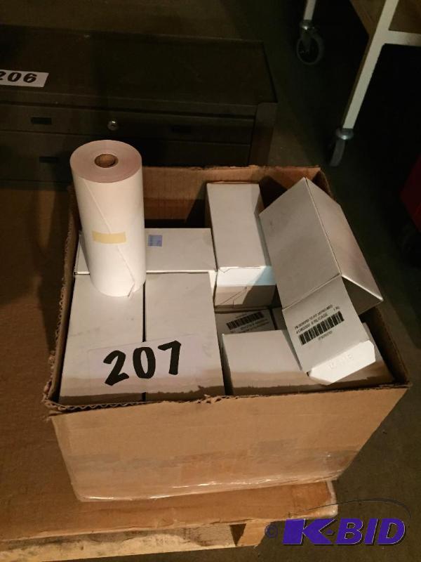 lot 207 image: Box of roll paper....