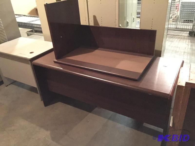 lot 244 image: Office desk with corner unit....