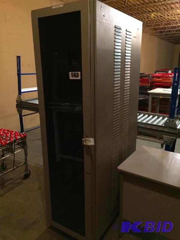lot 246 image: rack mount computer  server cabinet. Lockabl...