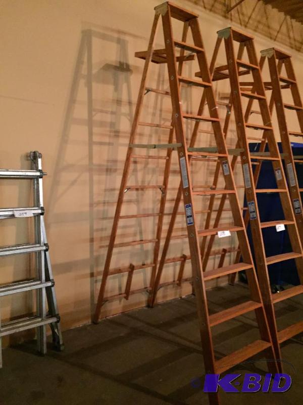 lot 258 image: Werner 10 wooden ladder....
