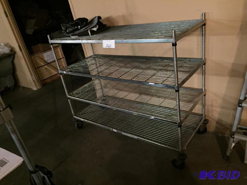 lot 260 image: Metro style rack on casters....