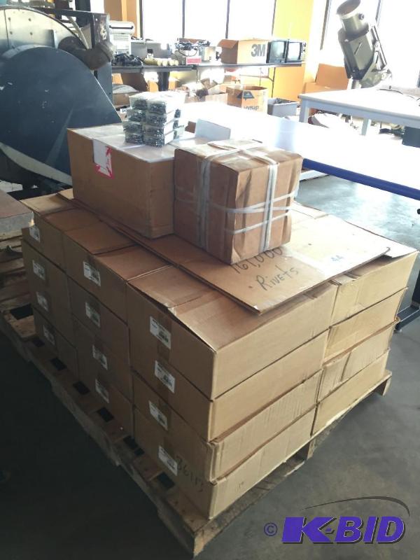 lot 44 image: Pallet lot of new in retail packaging rivets....