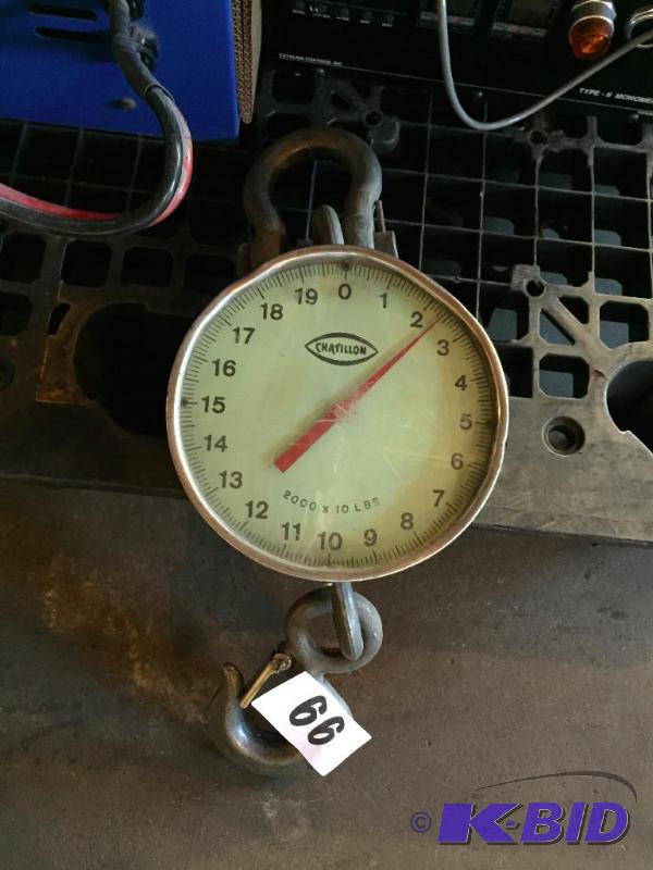 lot 66 image: Chatillon hanging scale....