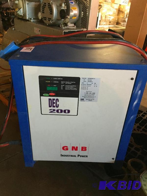 lot 67 image: GNB 48 volt forklift battery charger....