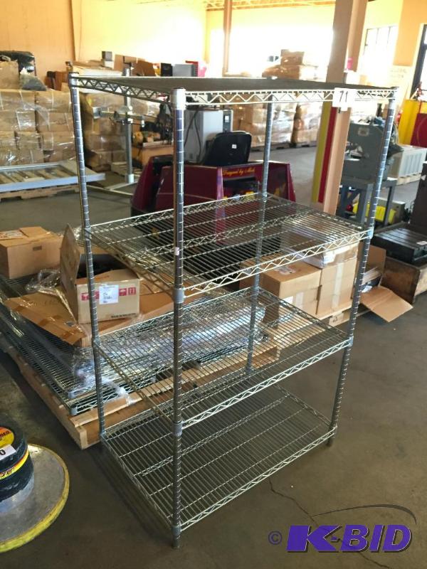 lot 71 image: Metro style rack with 4 shelves....
