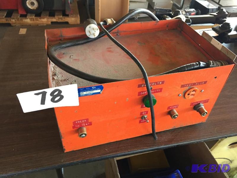 lot 78 image: Hipot power supply....