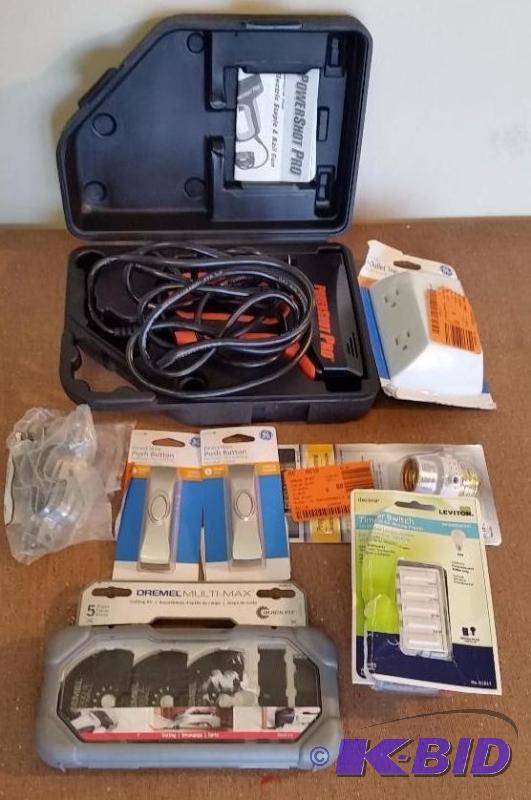 7 item lot.  Powershot pro Electric Stapler, Dreme Multi-max and more