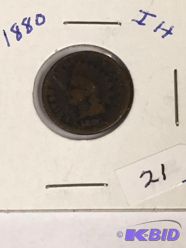 1880 Indian head Cent