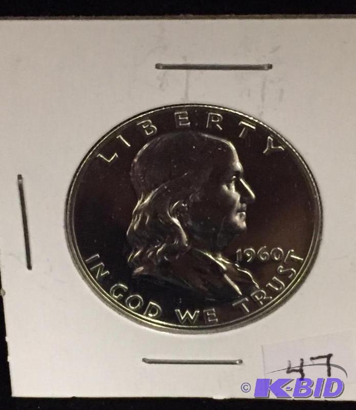 1960 Ben Franklin Silver Half Proof BU