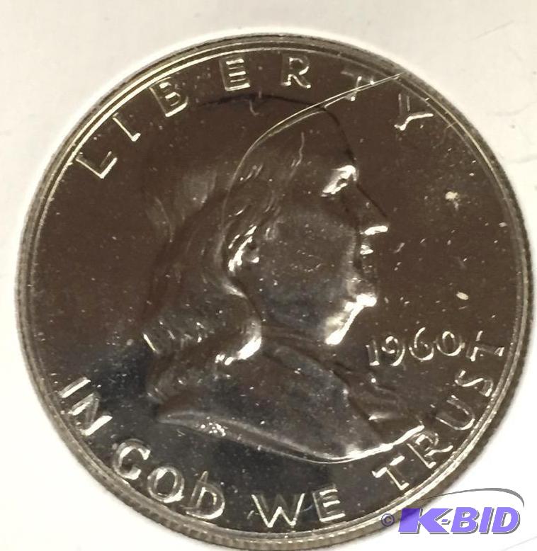 1960 Ben Franklin Silver Half Proof BU