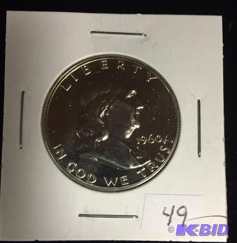 1960 Ben Franklin Silver Half Proof BU