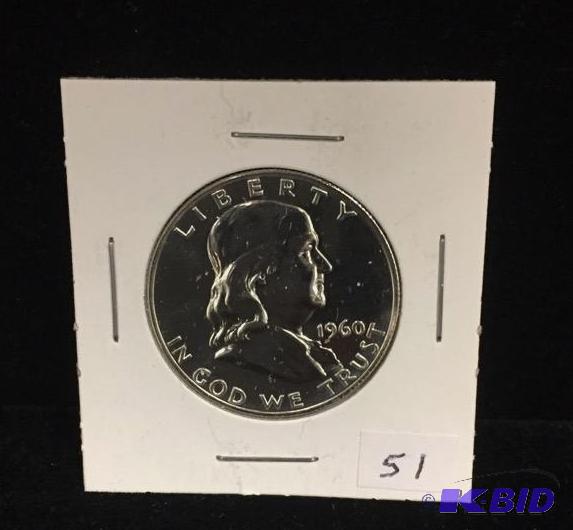 1960 Ben Franklin Silver Half Proof BU
