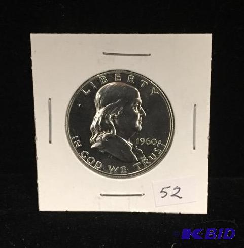 1960 Ben Franklin Silver Half Proof BU