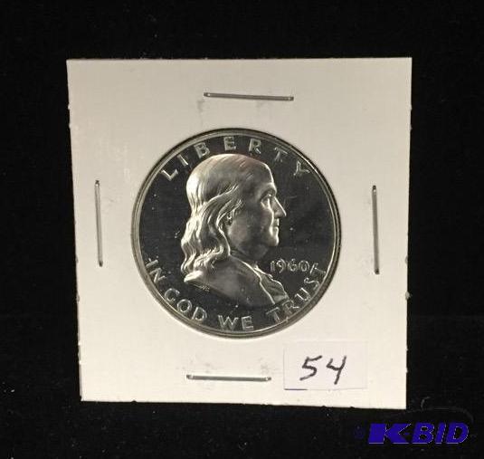 1960 Ben Franklin Silver Half Proof BU