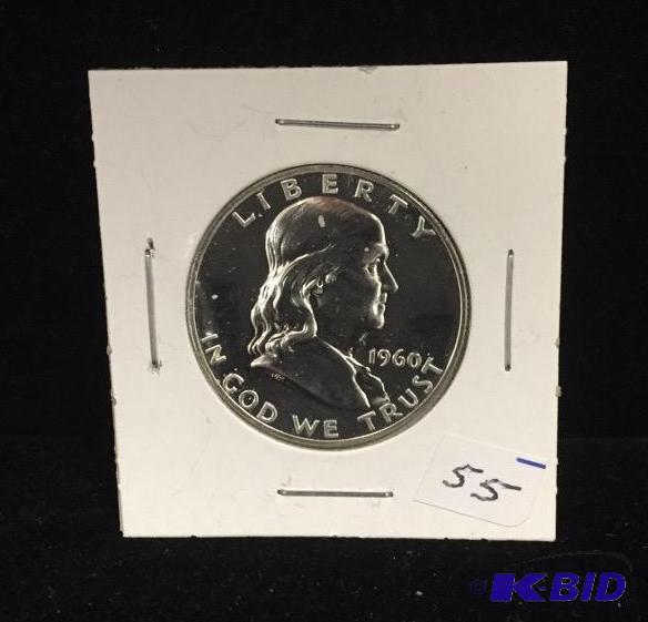 1960 Ben Franklin Silver Half Proof BU