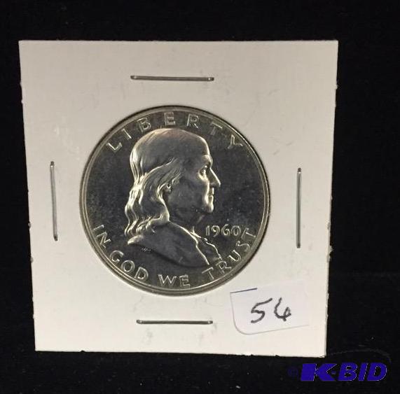 1960 Ben Franklin Silver Half Proof BU
