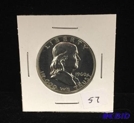 1960 Ben Franklin Silver Half Proof BU