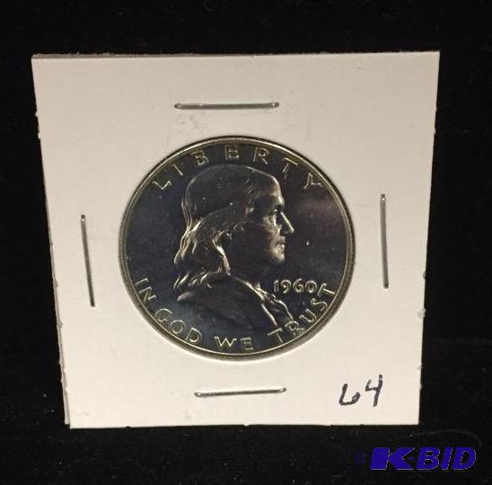 1960 Ben Franklin Silver Half Proof BU