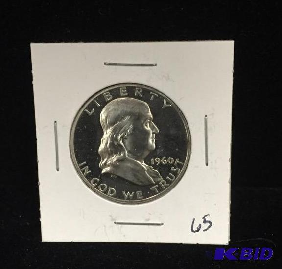 1960 Ben Franklin Silver Half Proof BU