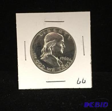 1960 Ben Franklin Silver Half Proof BU