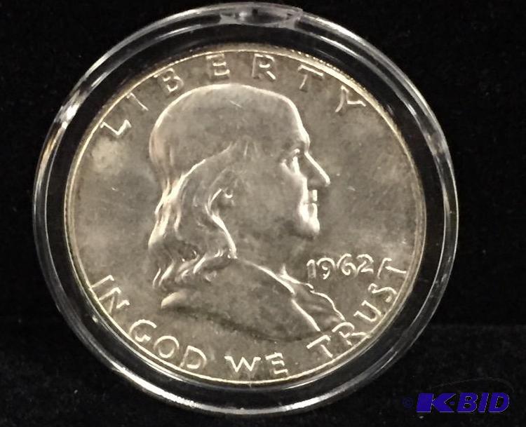 1962-P Ben Franklin Silver Half