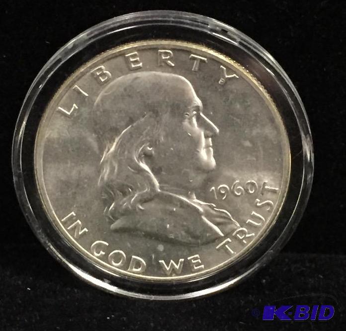 1960-D Ben Franklin Silver Half