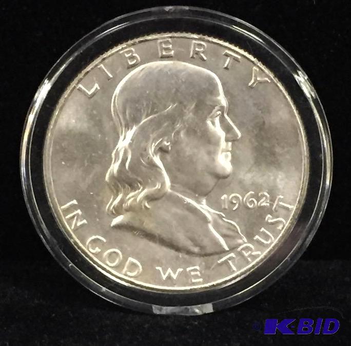 1962-D Ben Franklin Silver Half