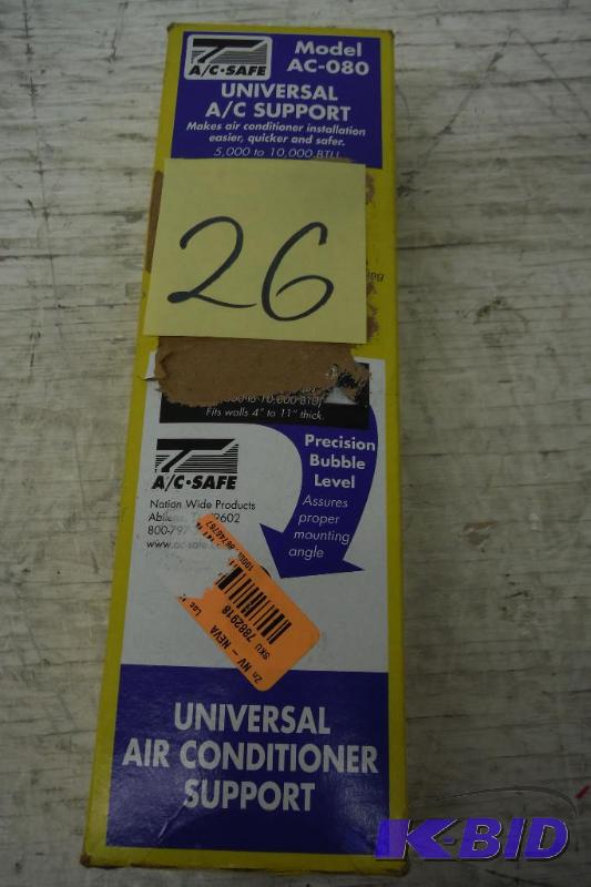 lot 26 image: Outland Universal Air Conditioner Support 4  - 11  T Walls Steel With Baked Epoxy Finish 80 Lb.