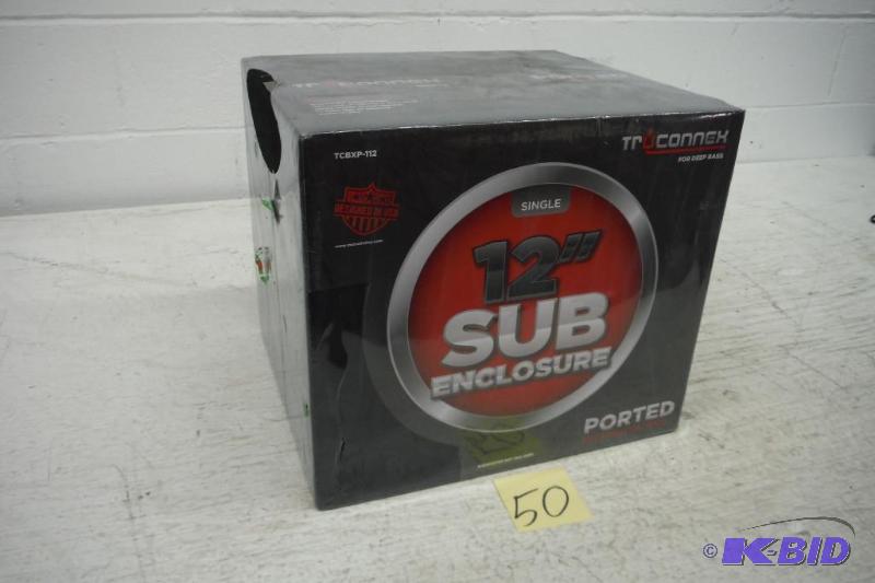 lot 50 image: 12 Ported Subwoofer Box, New