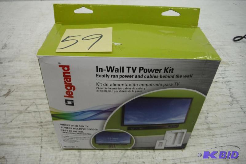 lot 59 image: OnQLegrand InWall TV Power Kit