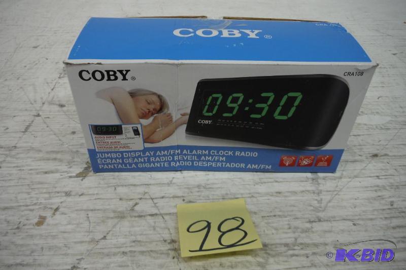 lot 98 image: Coby Jumbo display AMFM Alarm clock Radio