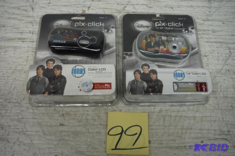 lot 99 image: Lot of 2 Disney Pix Click - Jonas Brothers 1.3MP Digital Camera with 1.4 LCD