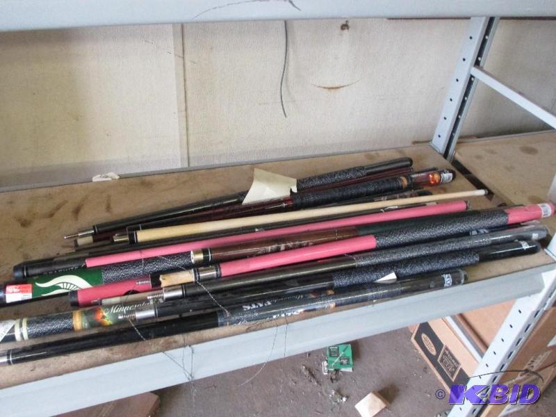 Pool cues, mismatched...