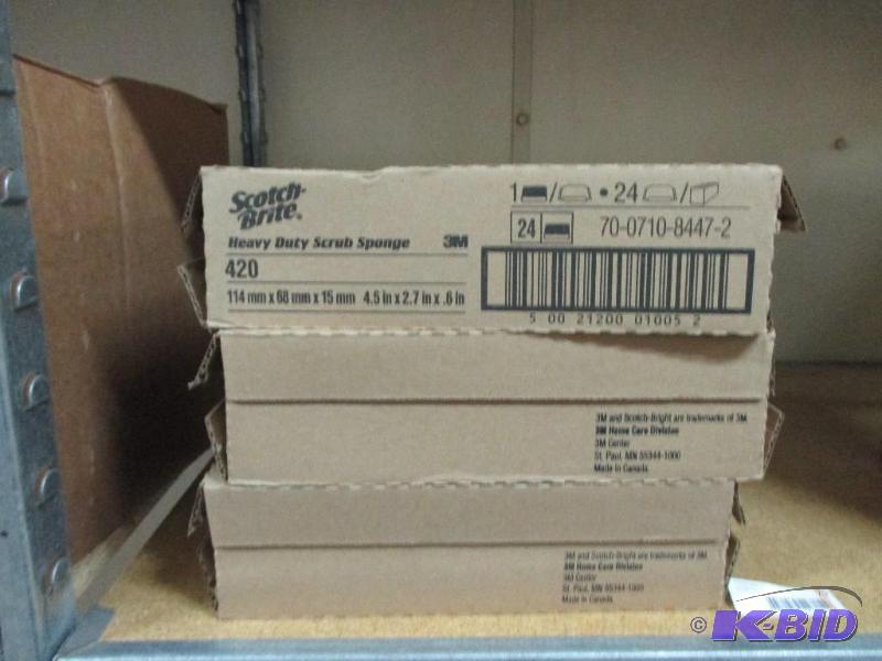 3 boxes of scotch brite sponges...
