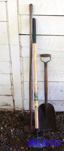 Lot of Assorted Hand Tools Including Shovel a...