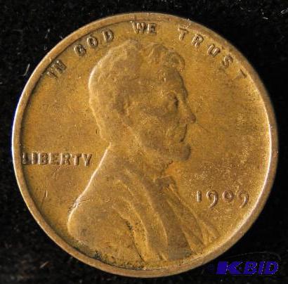 1909 VDB LINCOLN WHEAT CENT XF BETTER DATE