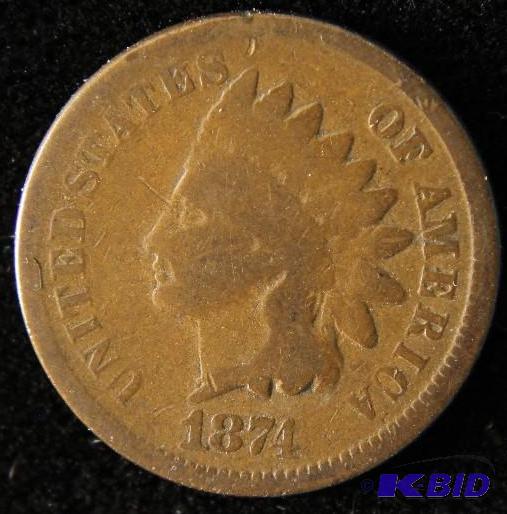 1874 INDIAN HEAD CENT G
