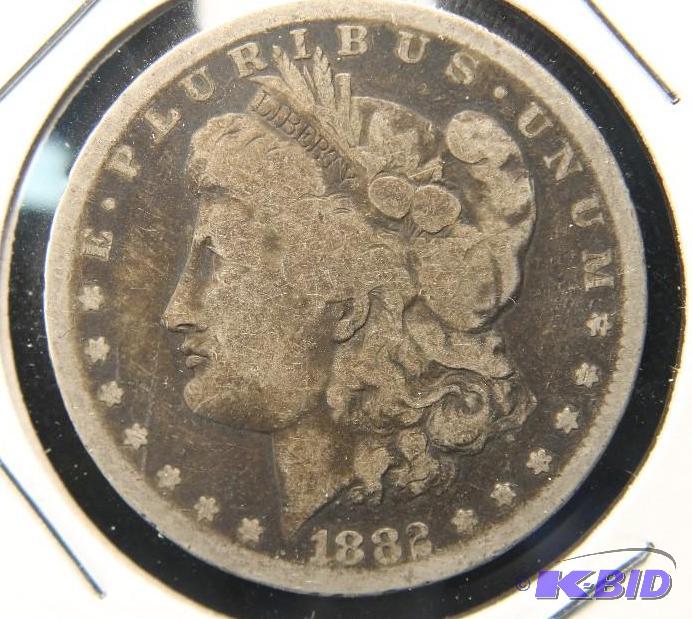 1882 S MORGAN SILVER DOLLAR VG