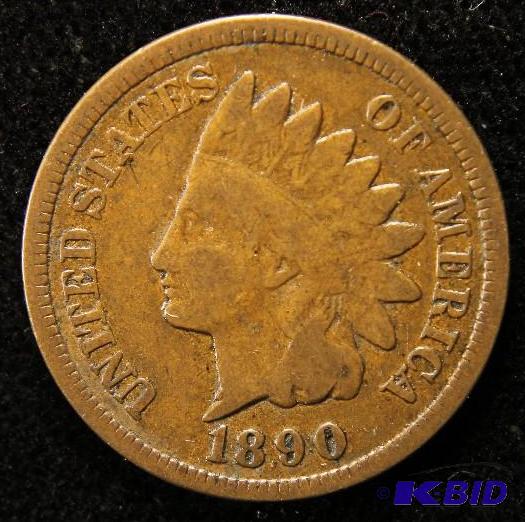 1890 INDIAN HEAD CENT FINE