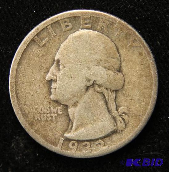 1932 D WASHINGTON SILVER QUARTER VG