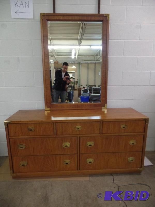 lot 15 image: Dresser and Mirror