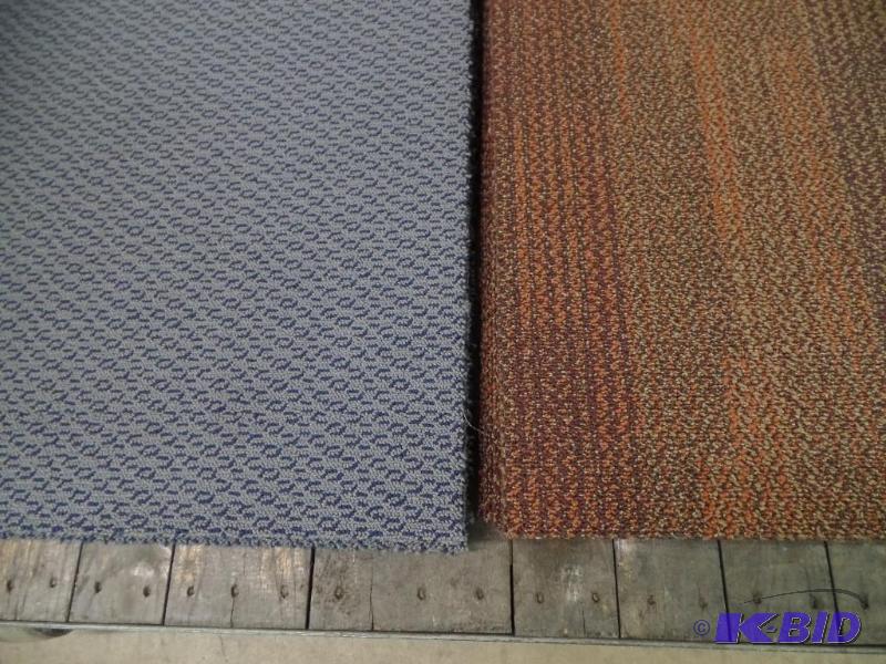 lot 42 image: 11 Red and 6 Blue Carpet Tiles