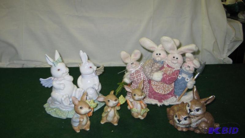 Easter Decorations, lots of bunnies...
