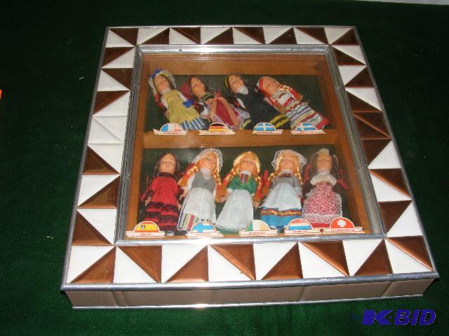 Shadow Box of dolls from around the world...