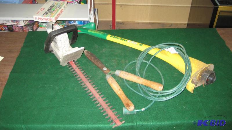 Hedge trimmer, weed eater, lopping shears and...