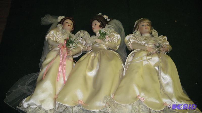 Three Bride dolls...