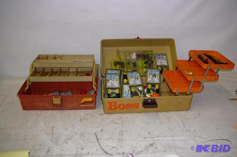 Lot of Tackle Boxes and Tackle 1 Plano 1 old ...